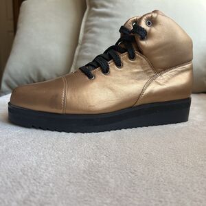 Walter Steiger Copper Soft Leather Ankle Boots Women EU 37.5‎ US 7.5 Black Laces